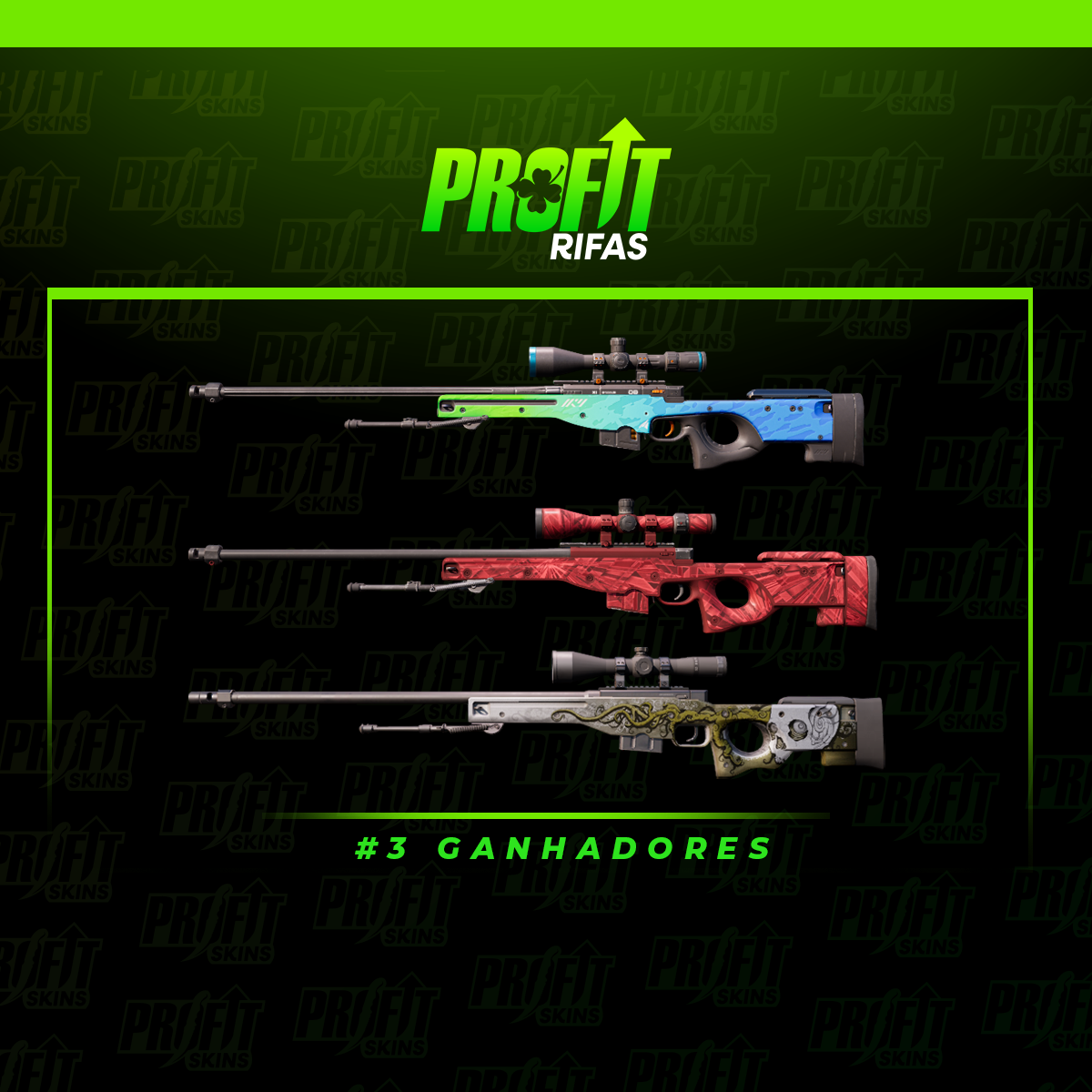 #3 GANHADORES | 3X AWP 🍀